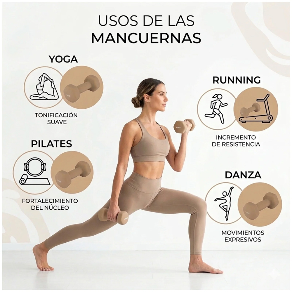 Mancuernas Hexagonales Nude