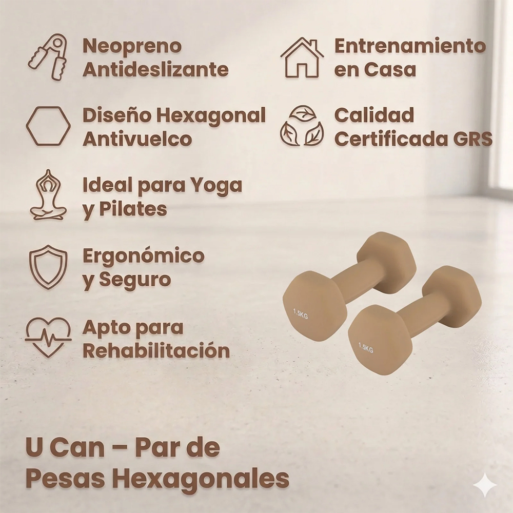 Mancuernas Hexagonales Nude